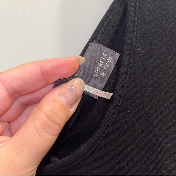 Sparkle & Fade Urban Outfitters Black Dress with Bow Cutout on Back Size Medium - Picture 2 of 6